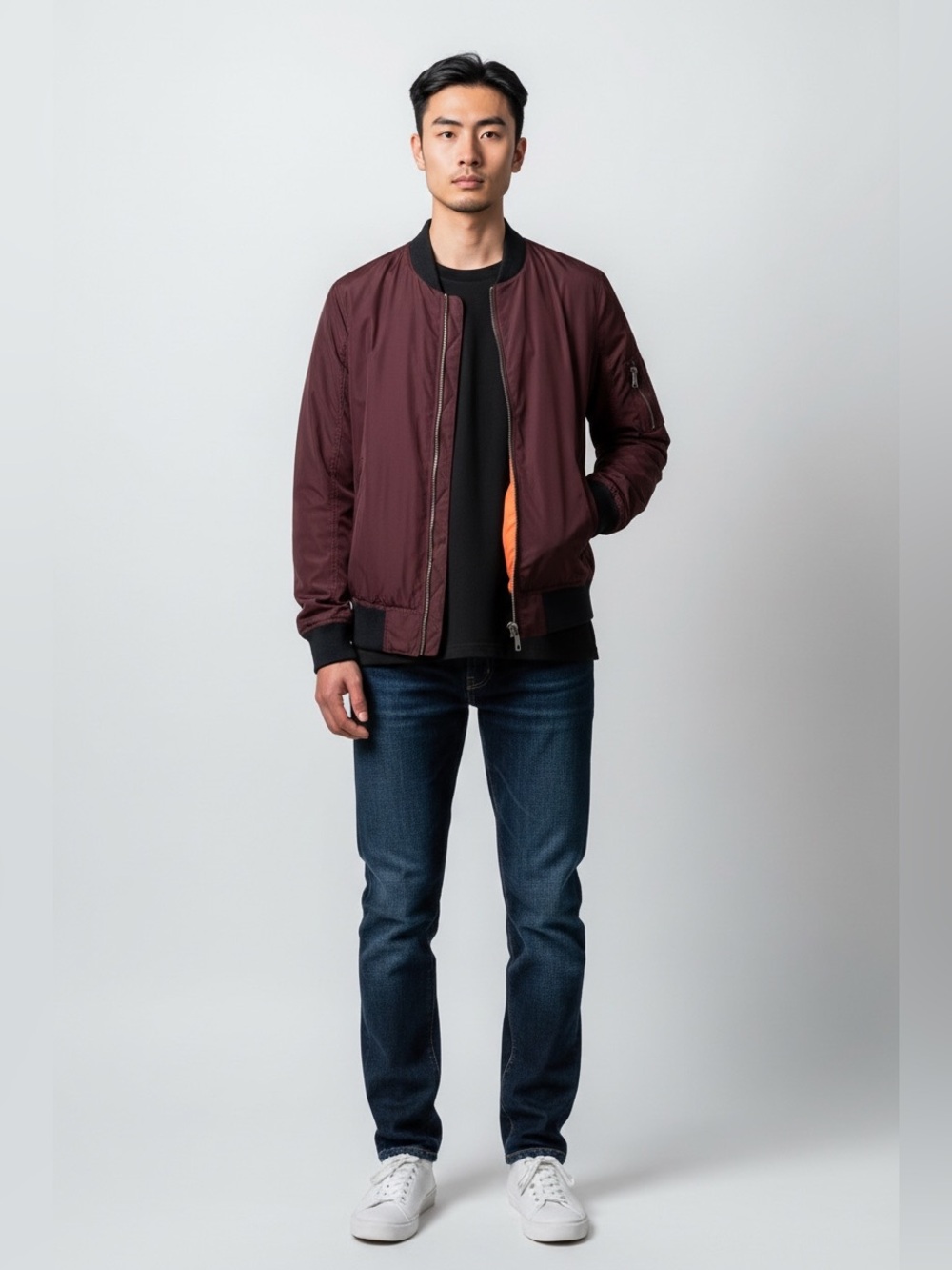 Zara Man Bomber Jacket with Black Trim | New without Tags